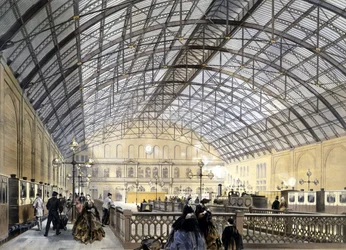 Bahnhof Charing Cross, graviert von den Kell Brothers, späte 1860er Jahre